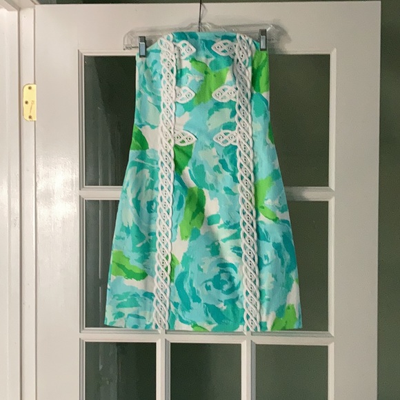 NWT Lilly Pulitzer Tanby Dress Poolside Blue Sz 0 - Picture 3 of 10